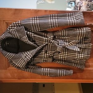 NWT BCX size medium black & white coat